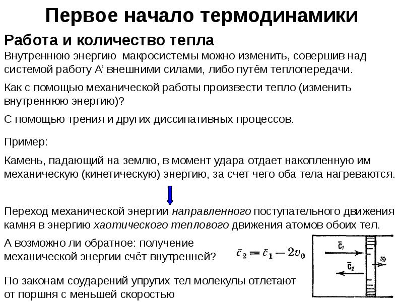 Презентация термодинамика 10 класс