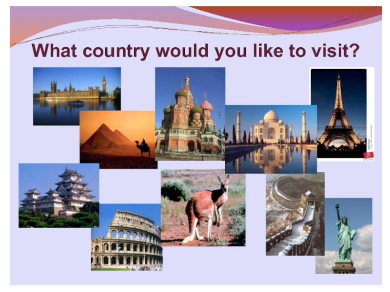 When to visit us. What Country would you like to visit. Travelling презентация. Топик the Country i would like to visit. Презентация places to visit.