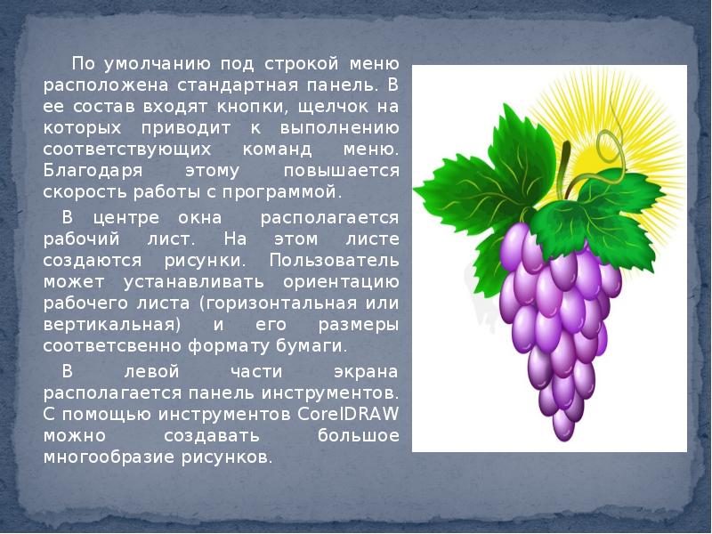 По умолчанию под строкой меню расположена стандартная панель. В ее состав