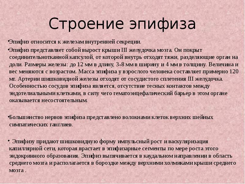 Эпифиз какая система. Эпифиз строение и функции. Эпифиз внутреннее строение. Эпифиз особенности строения. Эпифиз шишковидная железа анатомия.