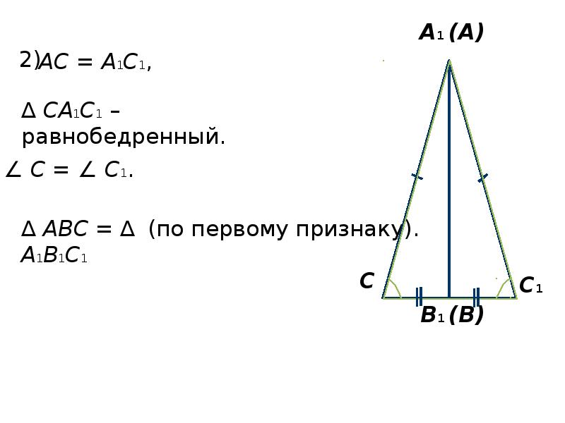 Определение равнобедренного треугольника чертеж