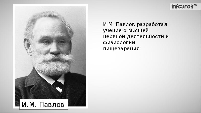 Учение разработал. Михаил Григорьевич Павлов. М.А. Павлов. И.П.Павлов разработал учение. Высшей нервной деятельности и физиологии пищеварения.