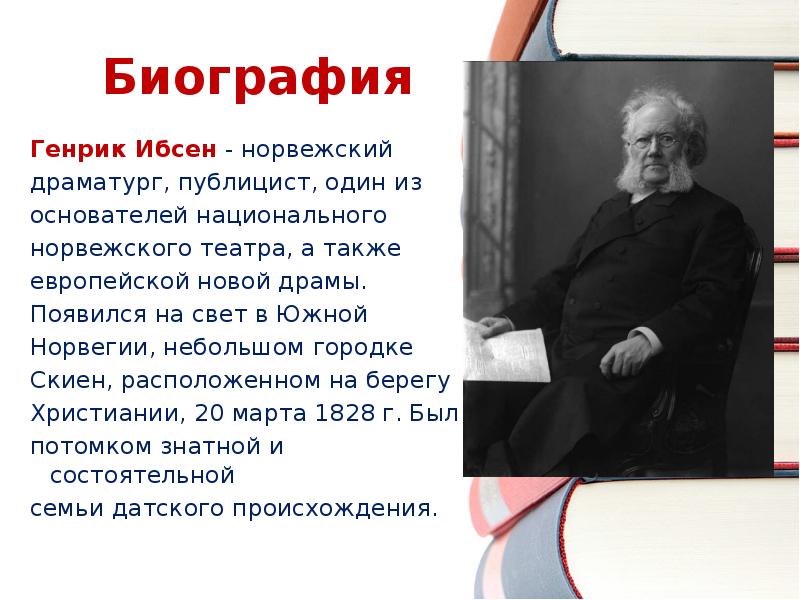 Презентация ибсен биография