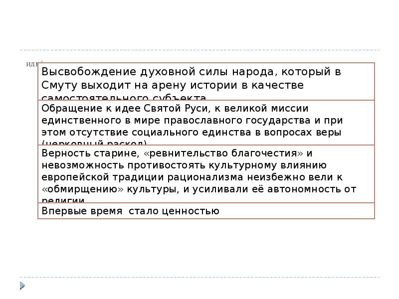 Культурное пространство россии в 17 веке план