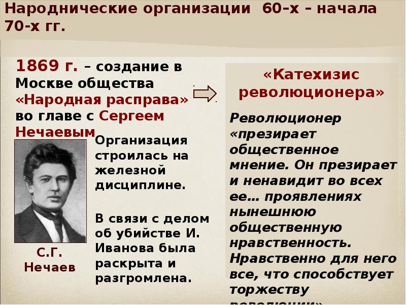 Народничество в 1870 е кратко. Революционное народничество в России 60-70 годов. Таблица революционные организации 60-70 х годов.