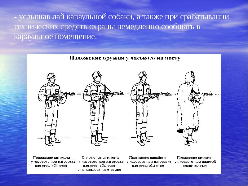 Состав караульного помещения