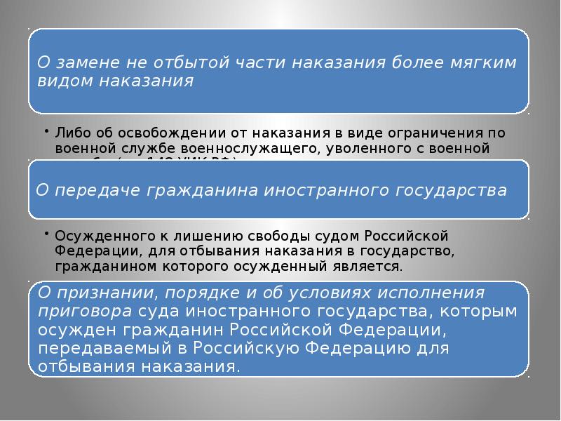 Исполнение решение иностранного суда в рф. Порядок исполнения приговора. Порядок обращения приговора к исполнению. Виды исполнения приговора. Исполнение судебного приговора в уголовном процессе.