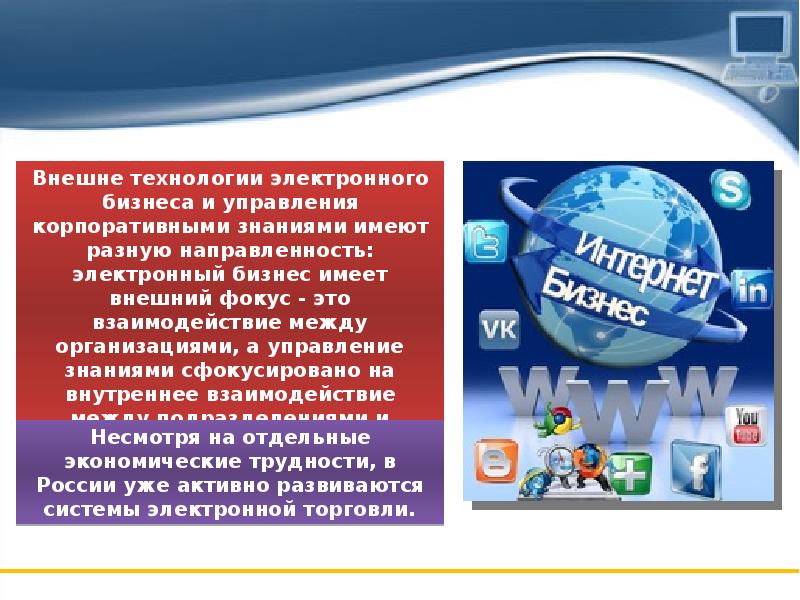 Electronic business презентация на английском