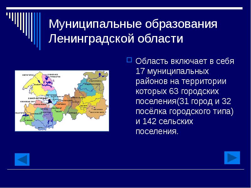 Презентация о ленинградской области