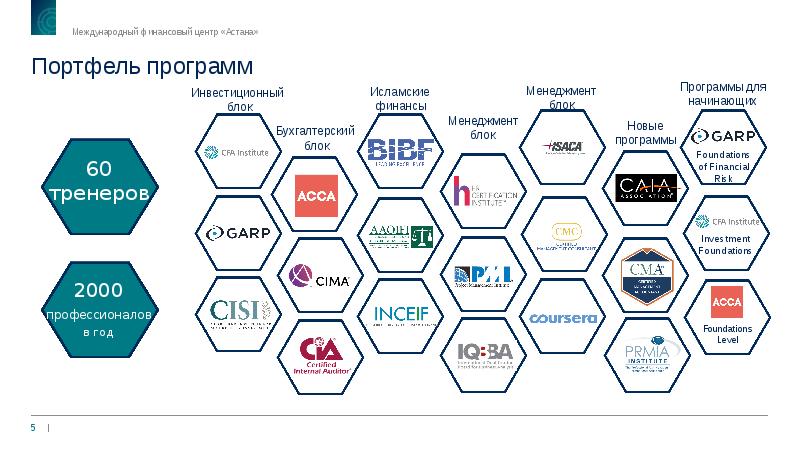 Международные финансовые программы. Портфель программ.