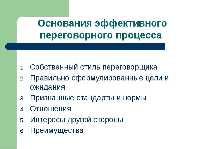 Переговорный процесс презентация