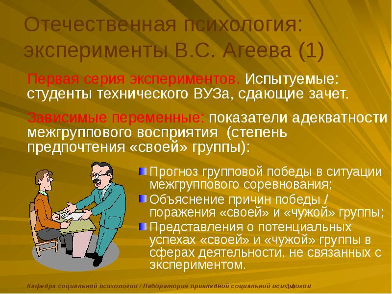 Специфика межгрупповых отношений презентация