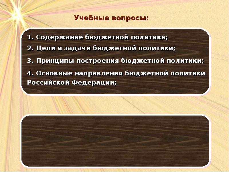 Презентация бюджетная политика