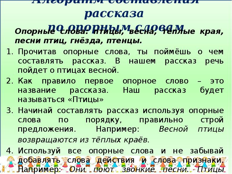 Опорные слова 1 класс презентация