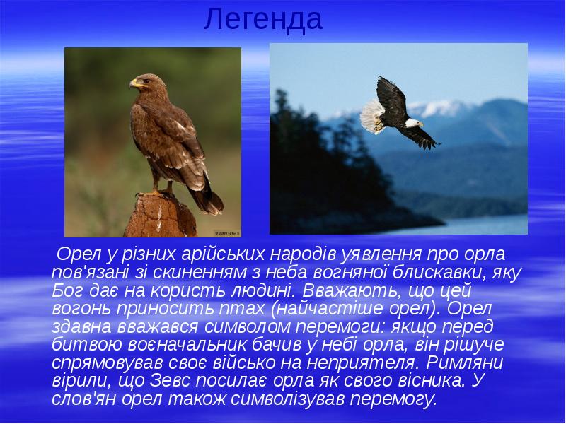 Легенда    Орел у різних арійських народів уявлення про