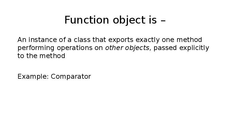 Functional objects