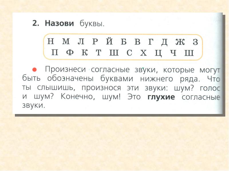 Как отличить глухой согласный звук от звонкого согласного звука 1 класс презентация