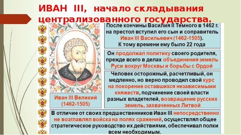 Внутренняя и внешняя политика ивана iii презентация