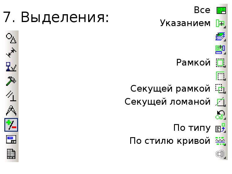 О положении курсора указывается. Секущая рамка выделяет. Выделение секущей ломаной компас 3д. Секрамка. Установите соответствие между "иконкой" секущей рамки.