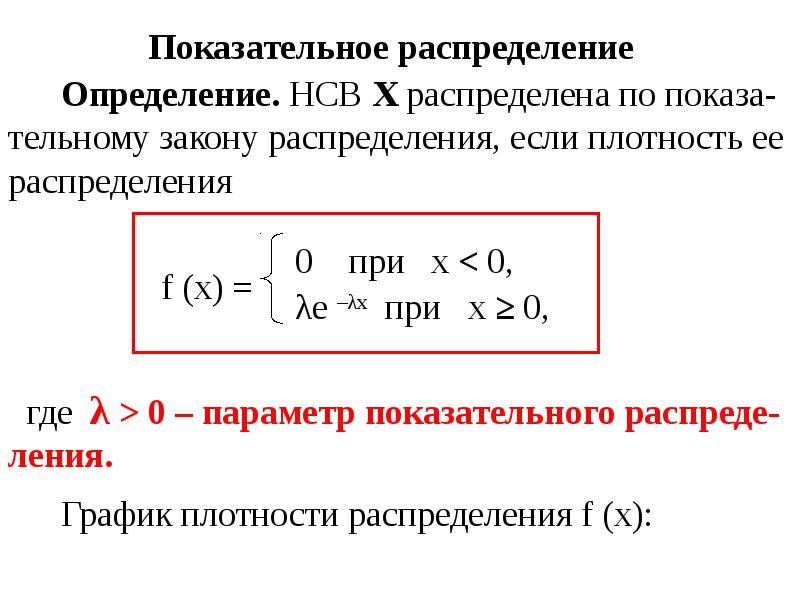 Экспоненциальное распределение презентация