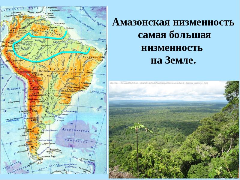 Географическое положение амазонской низменности по плану 5 класс