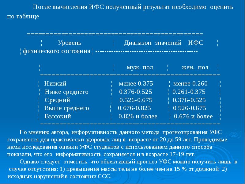 Экспресс оценка физического здоровья