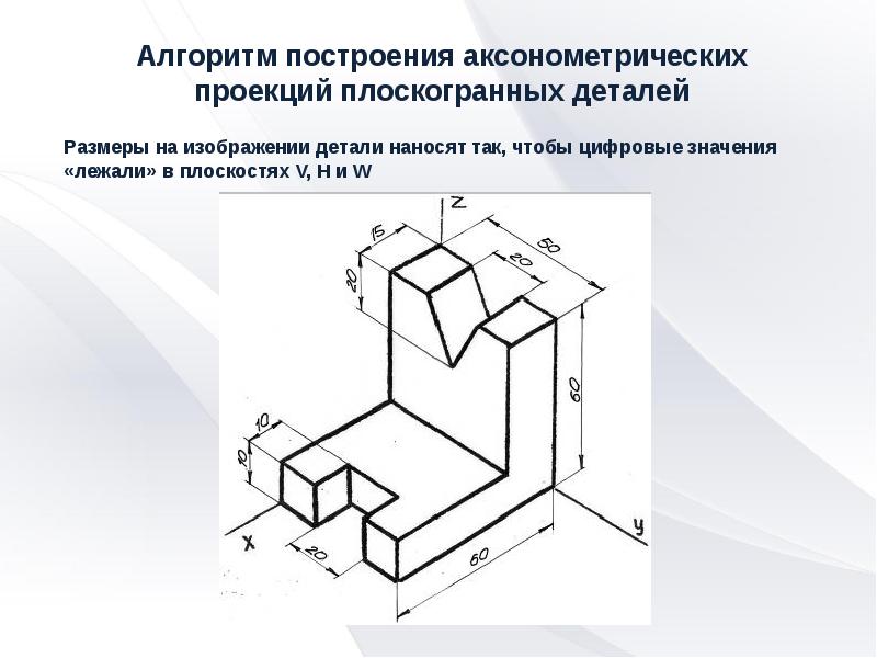 Основное отличие технического рисунка от аксонометрической проекции