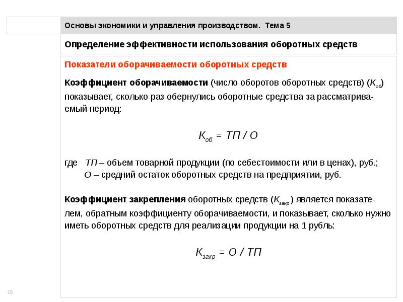 Нужны оборотные средства