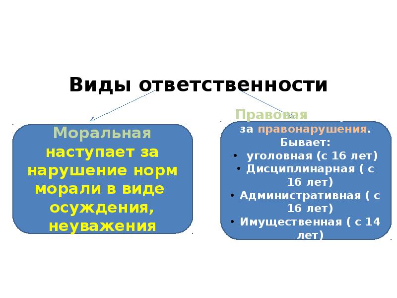 Виды ответственности презентация