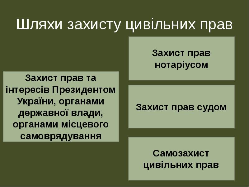 Шляхи захисту цивільних прав Шляхи захисту цивільних прав