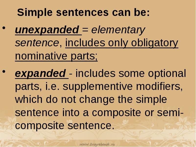 Sentence elements. Simple sentence. Elementary sentence. Simple sentence is. Unexpanded simple sentence.