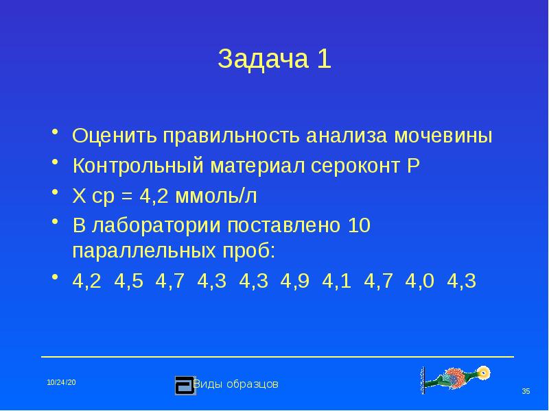 Задачи р. Как оценить правильность анализа. Контрольная и 2 параллельные пробы.