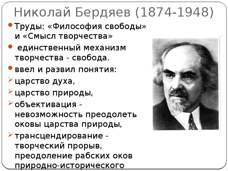 Бердяев николай александрович философия презентация