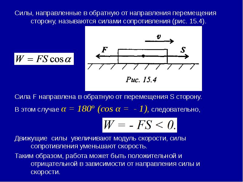 Сила сопротивления рисунок