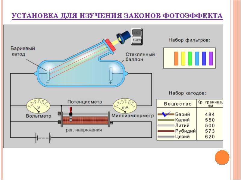 Схема для фотоэффекта