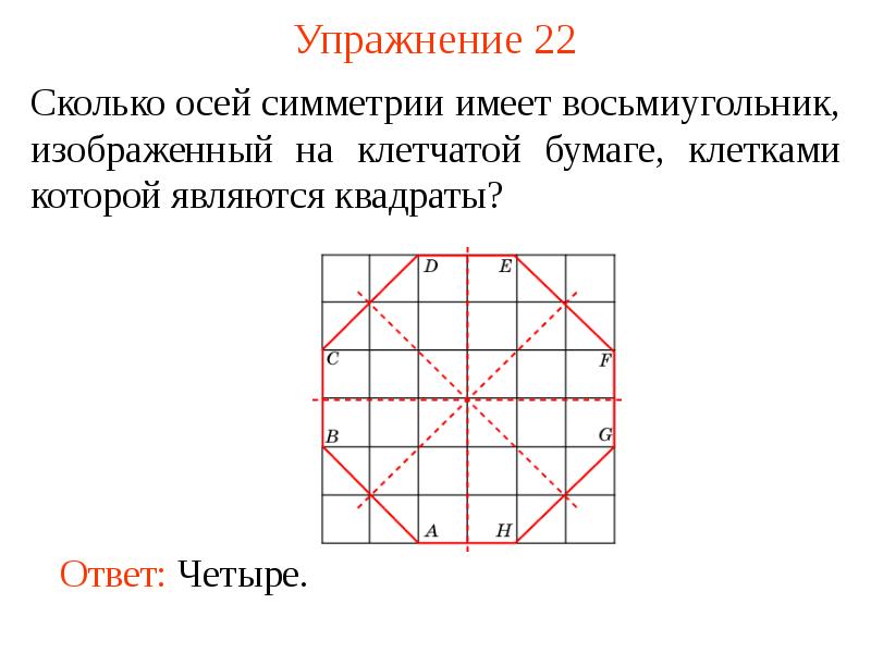 Сколько осей. Оси симметрии восьмиугольника. Сколько осей симметрии имеет восьми. Осевая симметрия восьмиугольника. Правильный восьмиугольник оси симметрии.