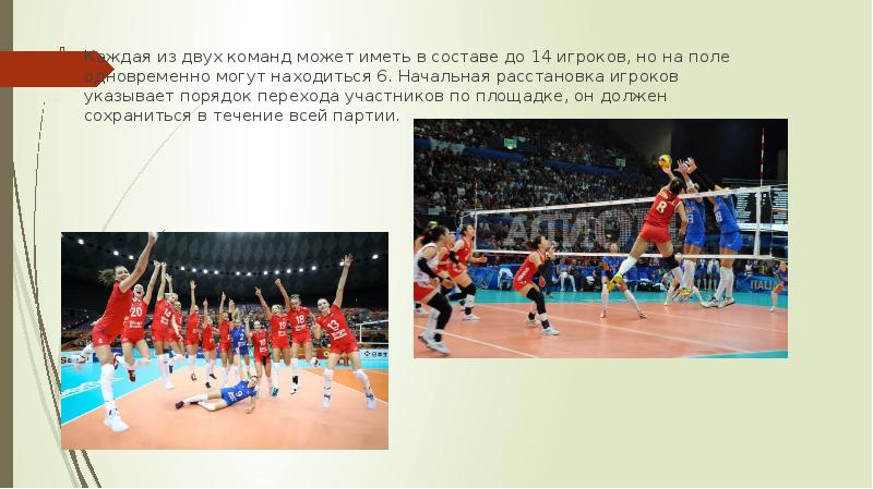 Доклад на тему спортивные игры волейбол состав команды. Из скольких партий состоит игра в волейбол. На поле одновременно находятся 30 игроков.