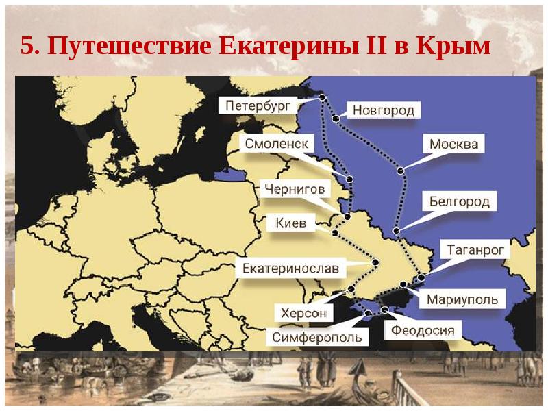 Освоение новороссии. Карта путешествия Екатерины 2 в Крым. Карта поход Екатерины 2 в Крым. Путешествие Екатерины 2 в Новороссию. Поездка Екатерины 2 в Крым карта.