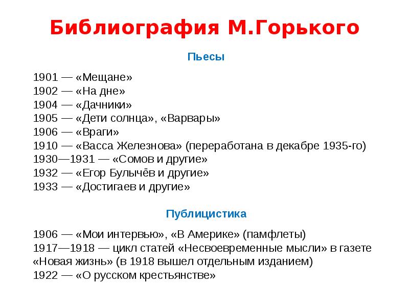 Хронология описание. Хронологическая таблица жизни Максима Горького. Максим Горький библиография.