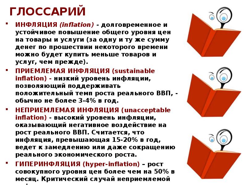 Презентация по теме инфляция виды причины следствия 11 класс