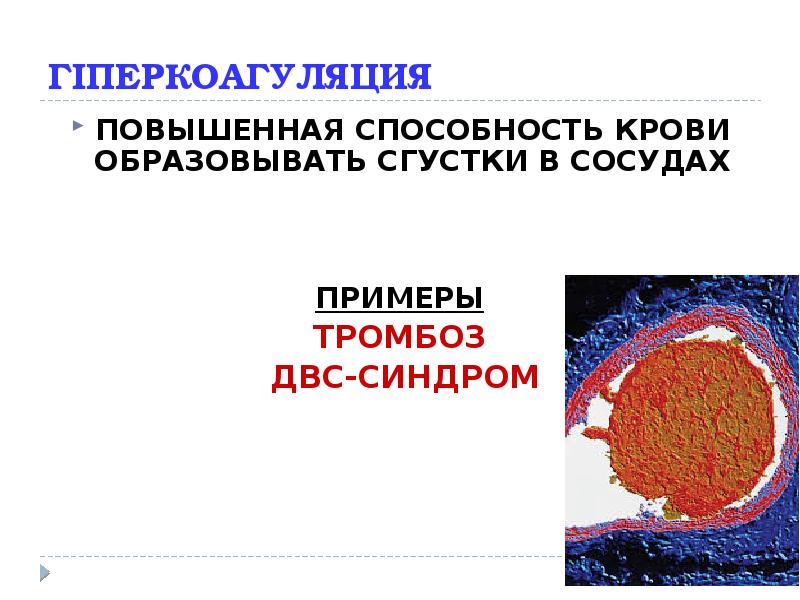 Патология гемостаза патофизиология презентация