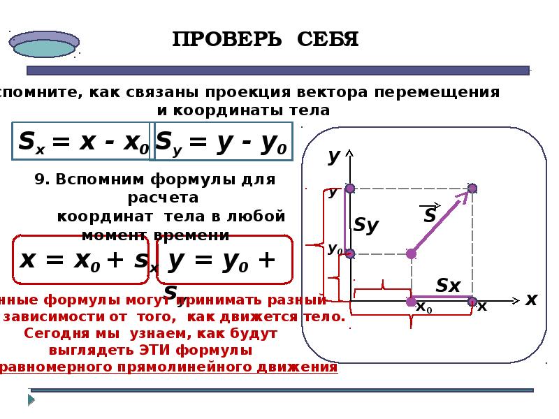 Прямолинейное равномерное движение формулы единицы