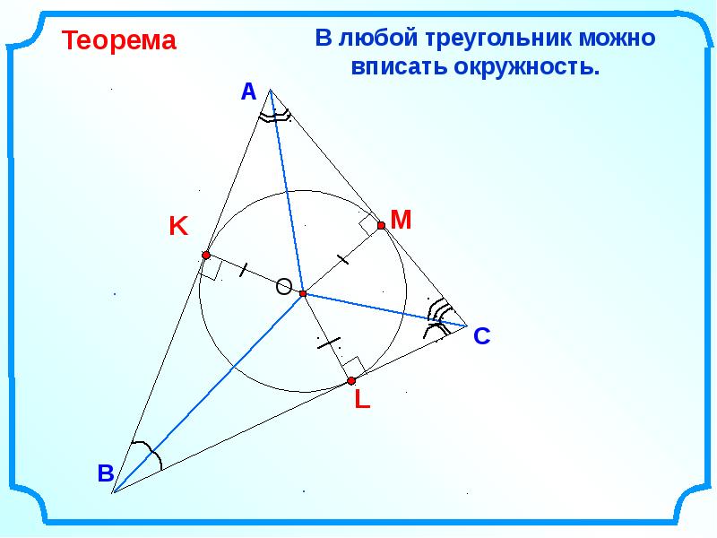 Вписанная и описанная окружности 7 класс презентация