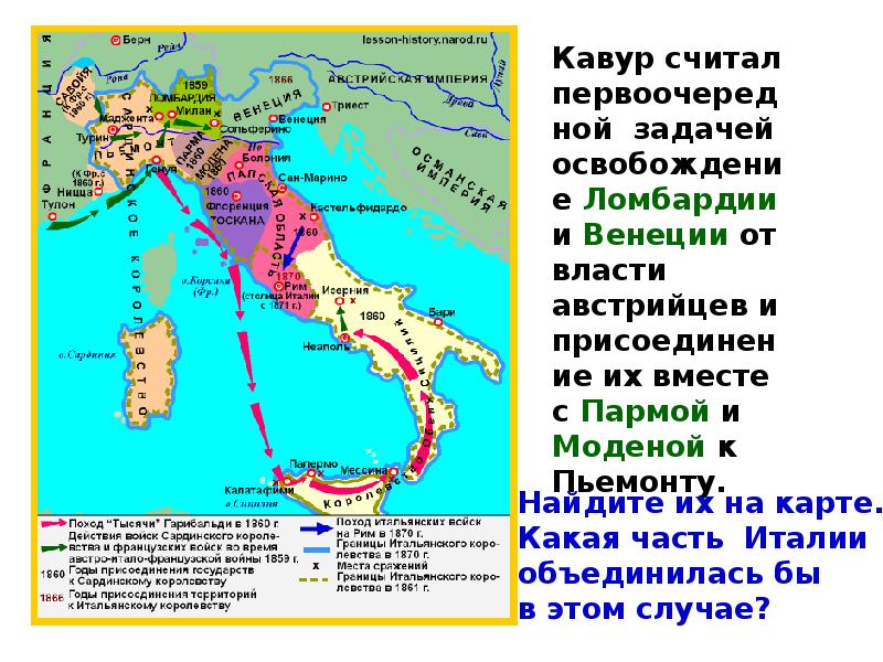 Презентация на тему от альп до сицилии объединение италии 9 класс