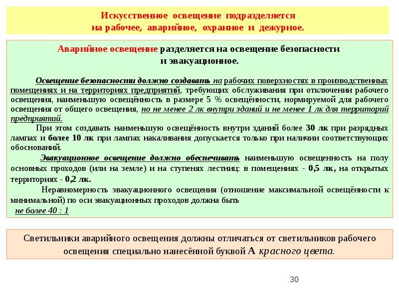 Эвакуационное освещение должно. Аварийное освещение классификация. Искусственное эвакуационное освещение. Рабочее, дежурное и аварийное освещение. Аварийное искусственное освещение.