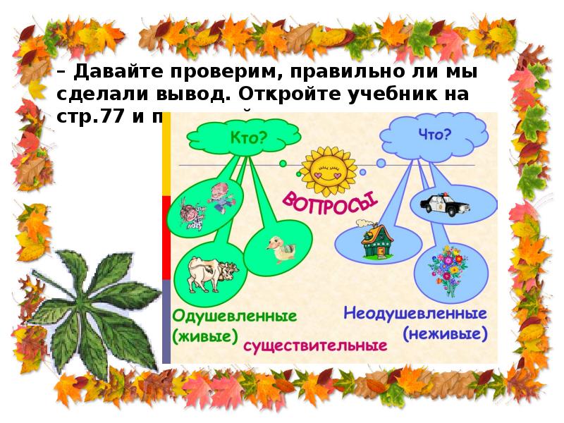 Слова которые отвечают на вопросы кто или что 1 класс презентация