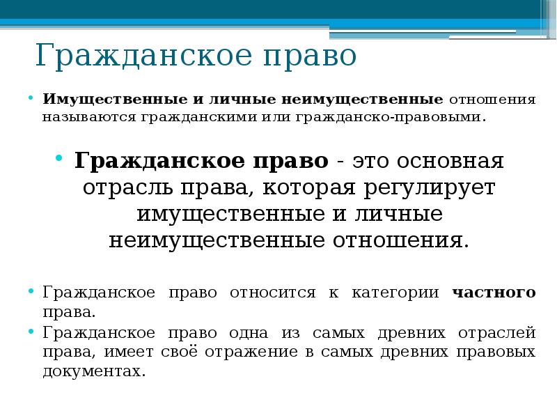 Гражданское право неимущественные отношения презентация