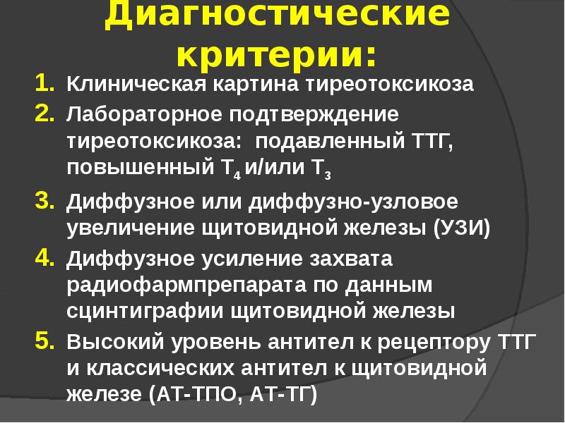 Диффузно токсический зоб презентация