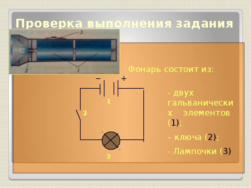 Начертите схему электрической цепи состоящей из гальванического элемента выключателя и электрической