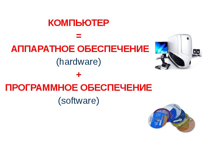 Информатика 7 программное обеспечение компьютера. Аппаратное и программное обеспечение. Техническое и программное обеспечение. Персональное обеспечение компьютера.